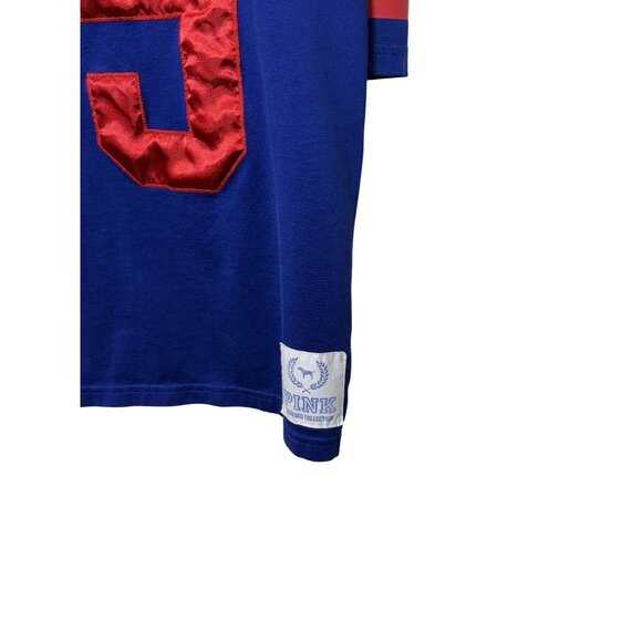 NFL Pink Victorias Secret Giants 25 Jersey Womens 3/4 Sleeve Blue & Red Size M - Picture 2 of 5